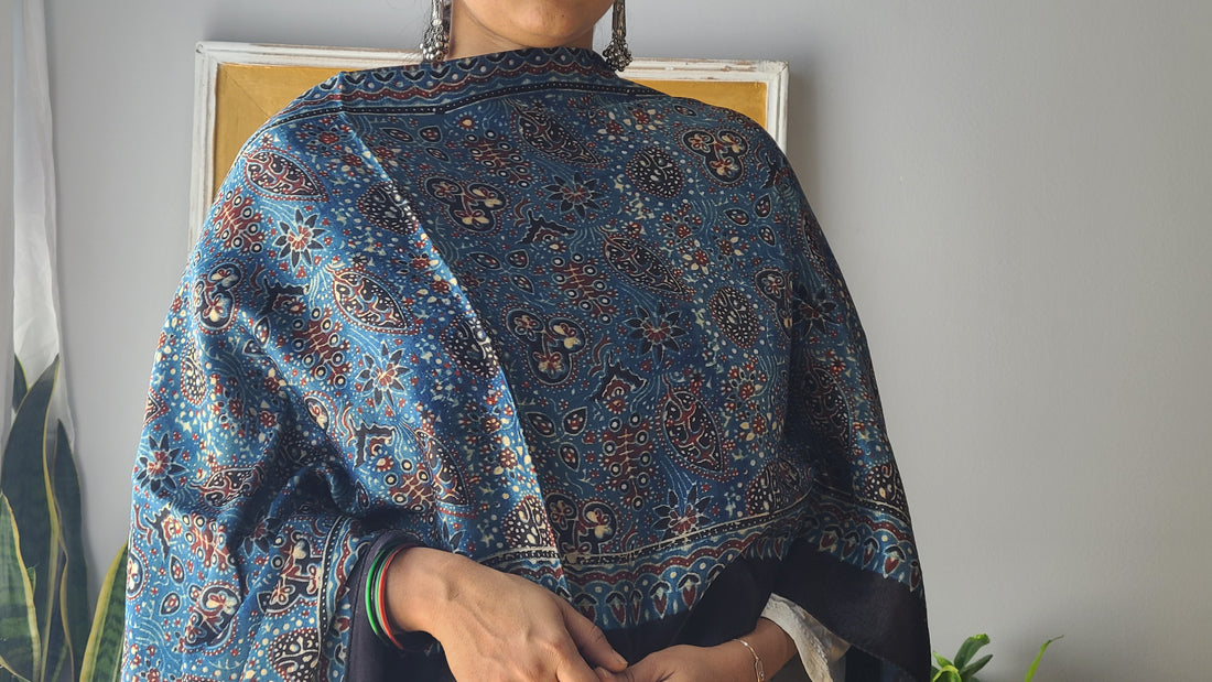 Ajrak Craft from Hind: Timeless Tradition of Hand Block Printing and Resist Dyeing