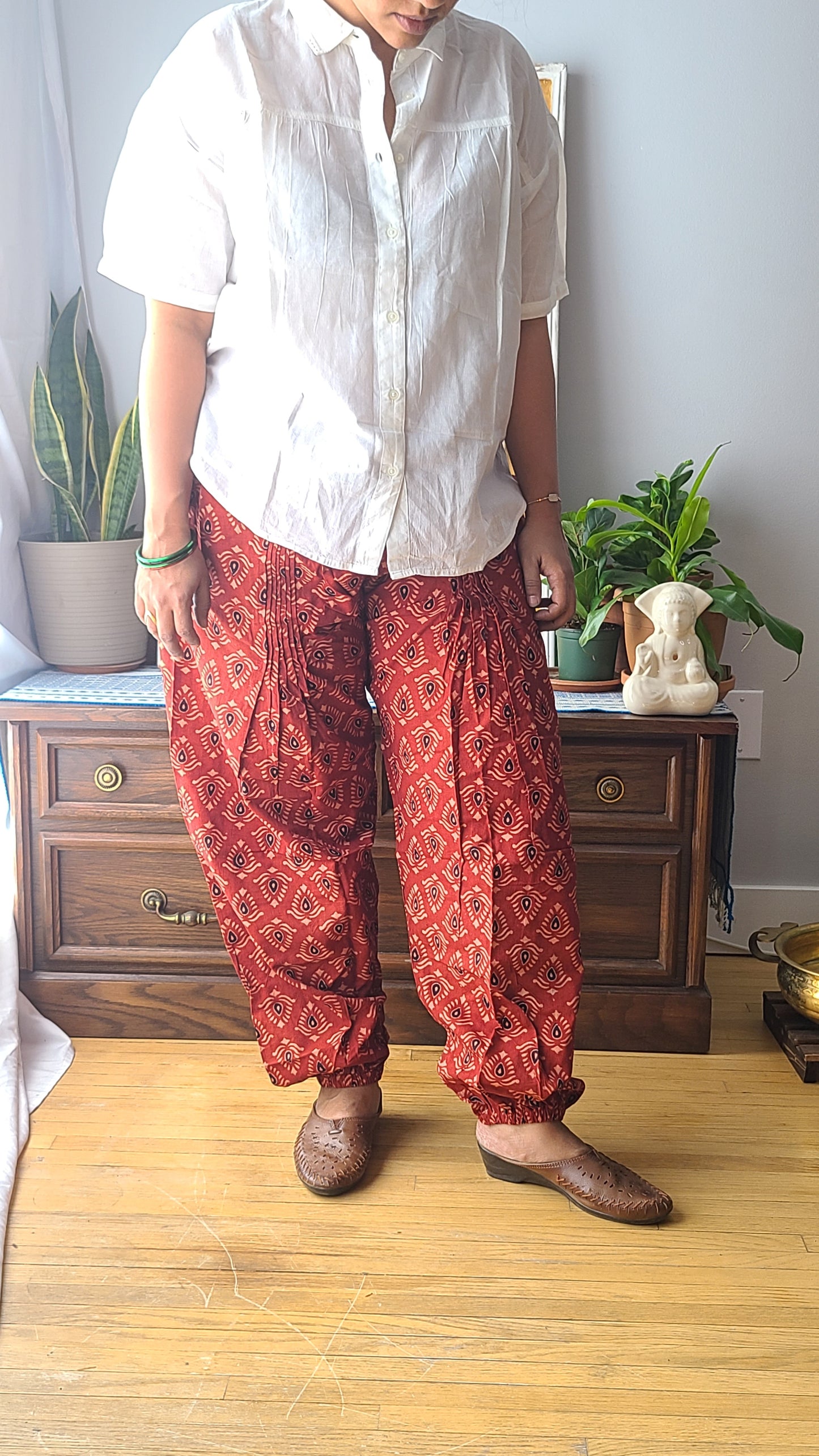 Cotton Ajrak women's Afghan pants