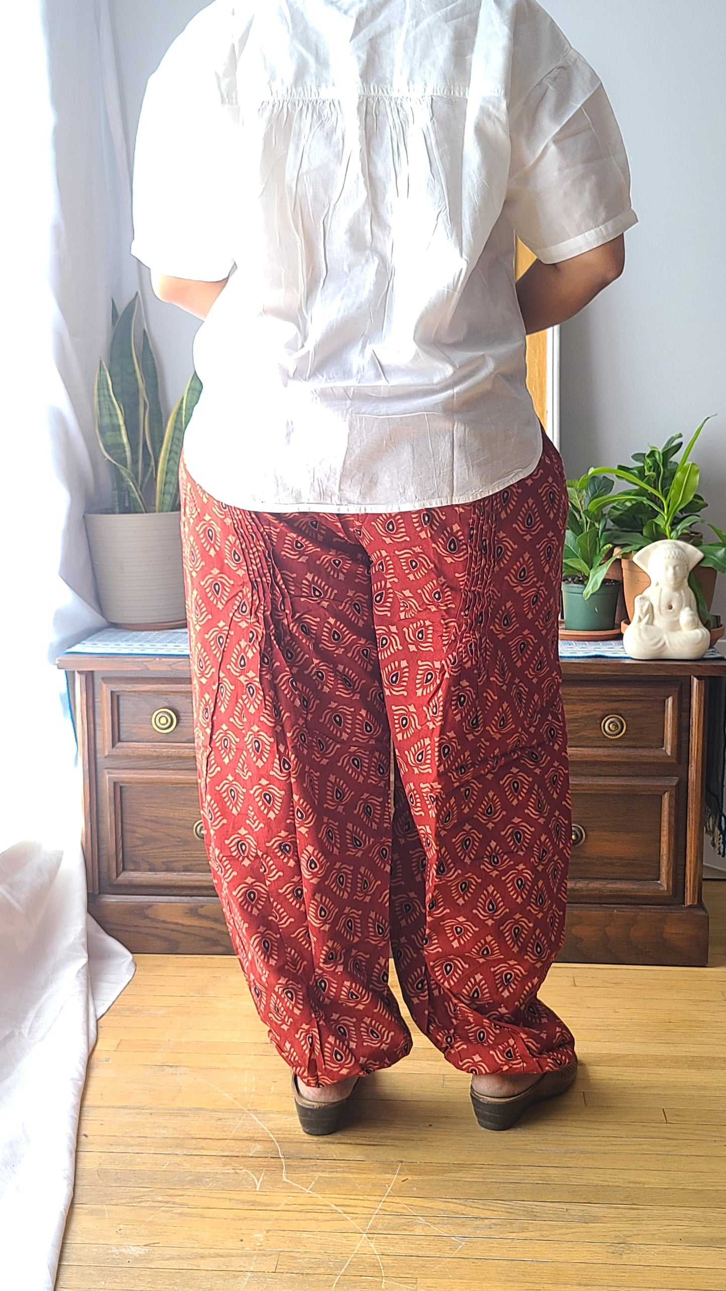 Cotton Ajrak women's Afghan pants
