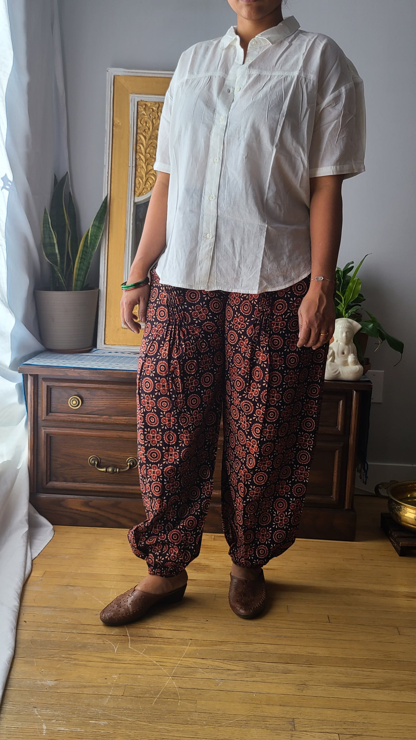 Cotton Ajrak women's Afghan pants