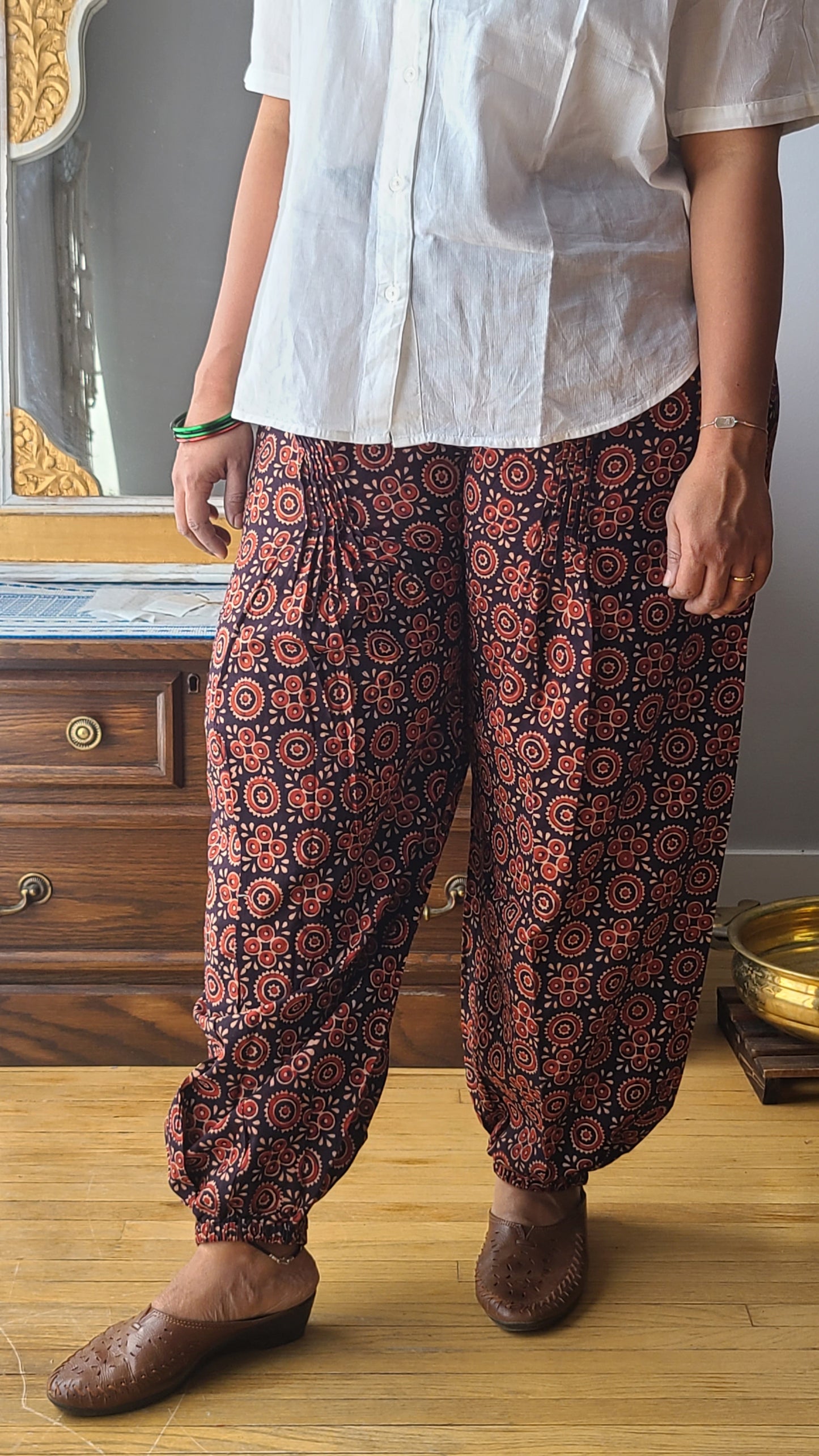 Cotton Ajrak women's Afghan pants