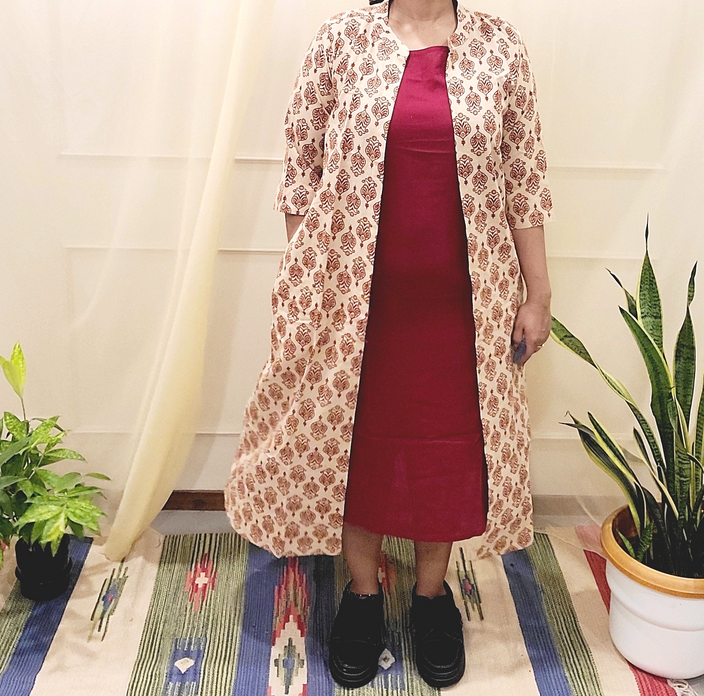 ShivShakti- Women's Sleeveless Dress with Shrug