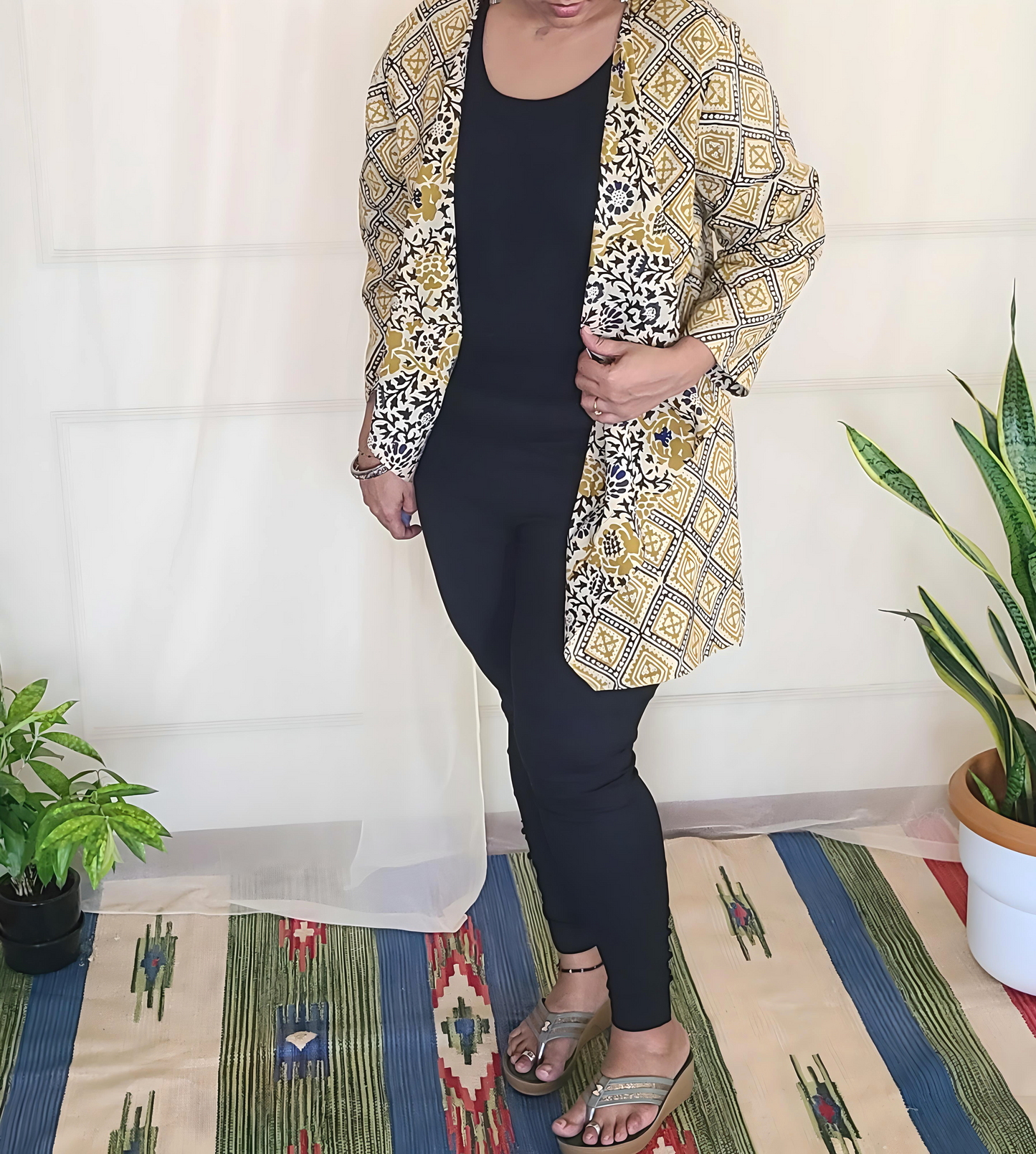 Bagru Cotton Reversible office Jacket