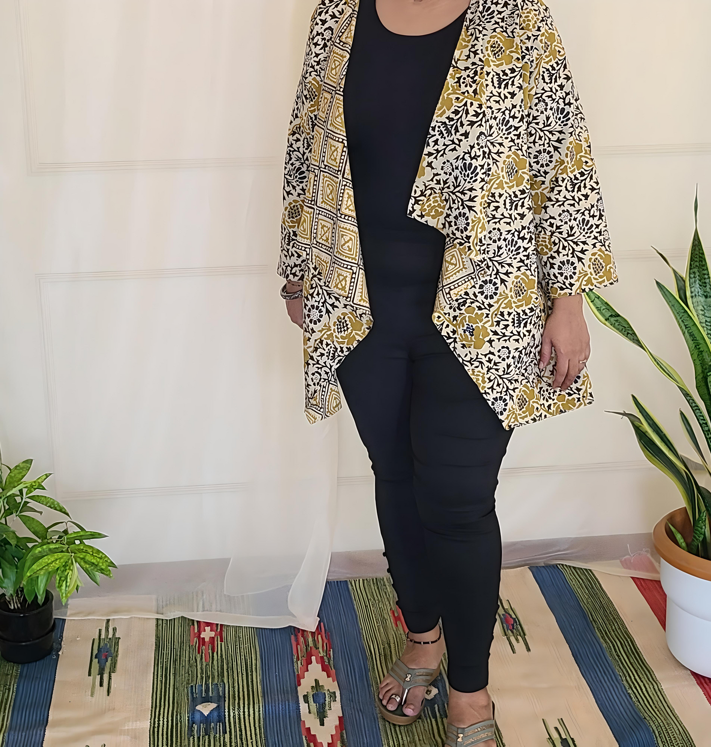 Bagru Cotton Reversible office Jacket