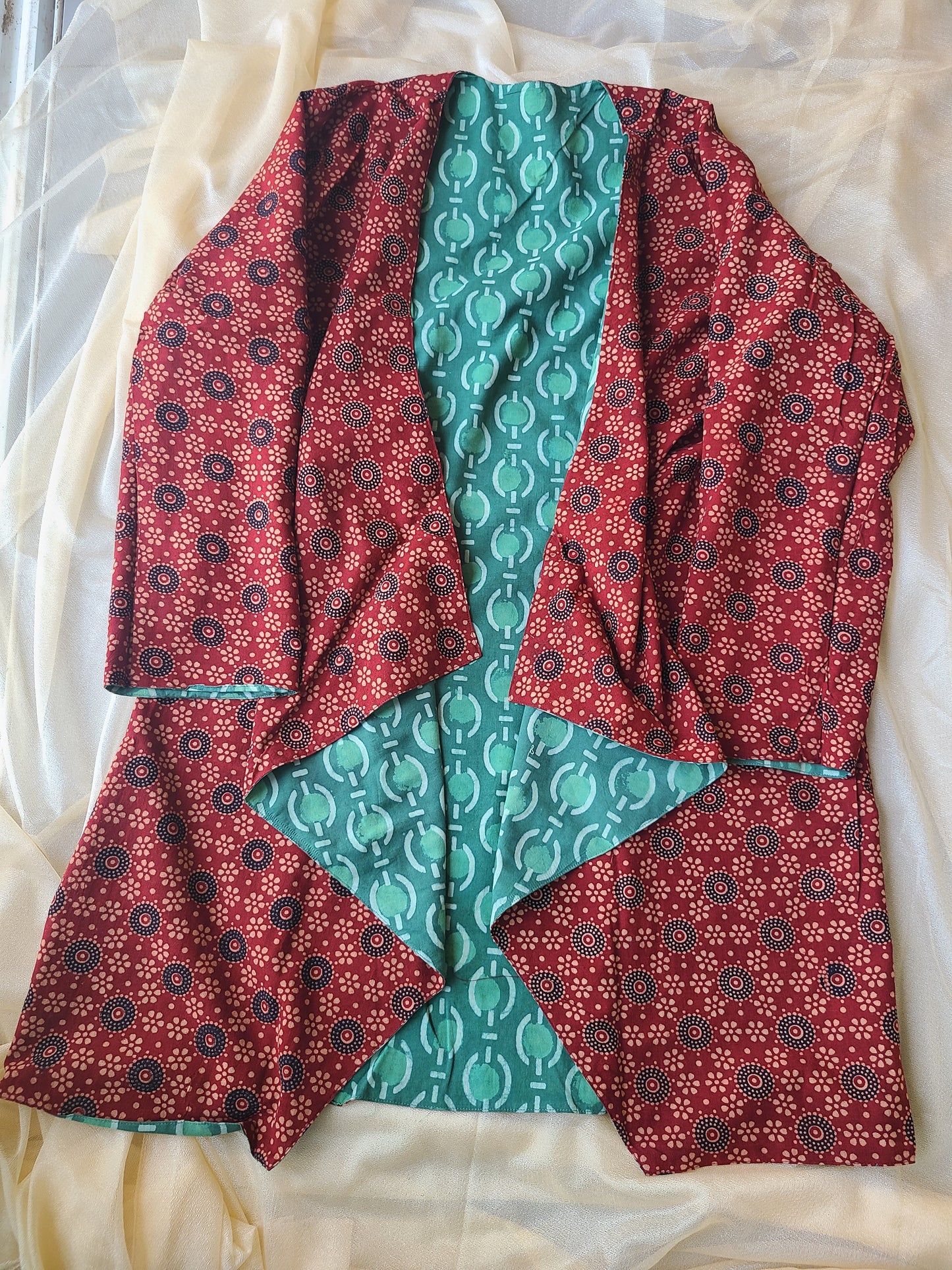 Bagru Cotton Reversible office Jacket