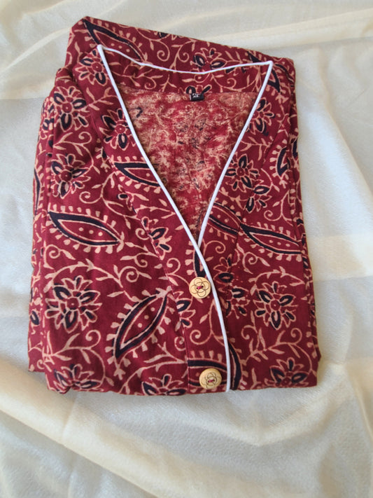 Cotton Bagru printed Long Kurtis