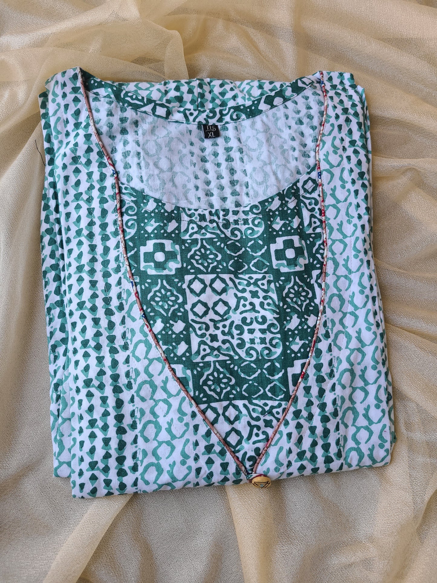 Cotton Bagru printed Long Kurtis
