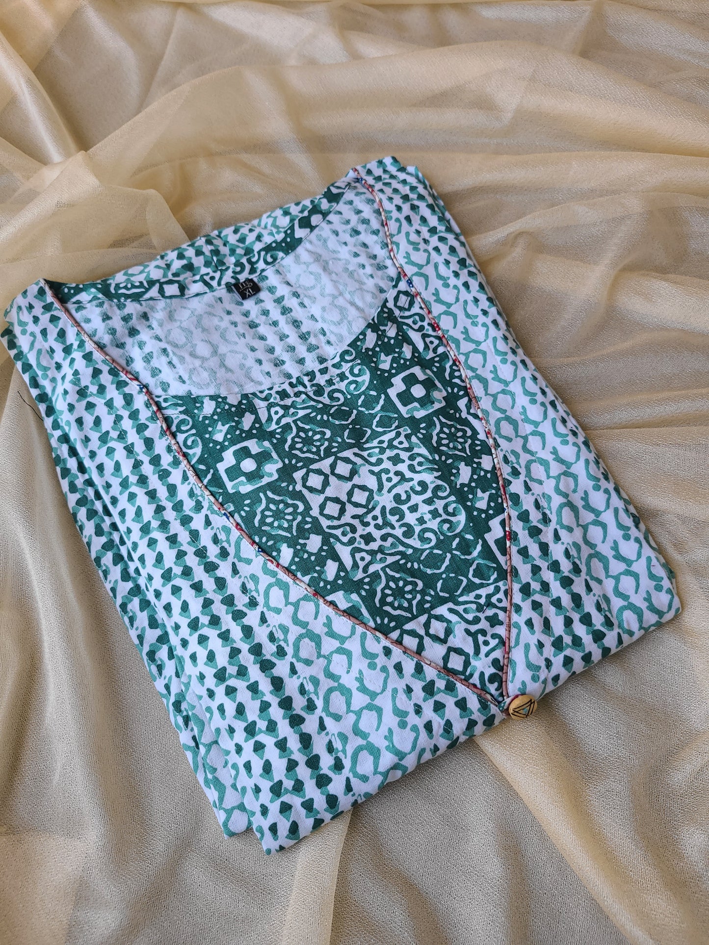 Cotton Bagru printed Long Kurtis