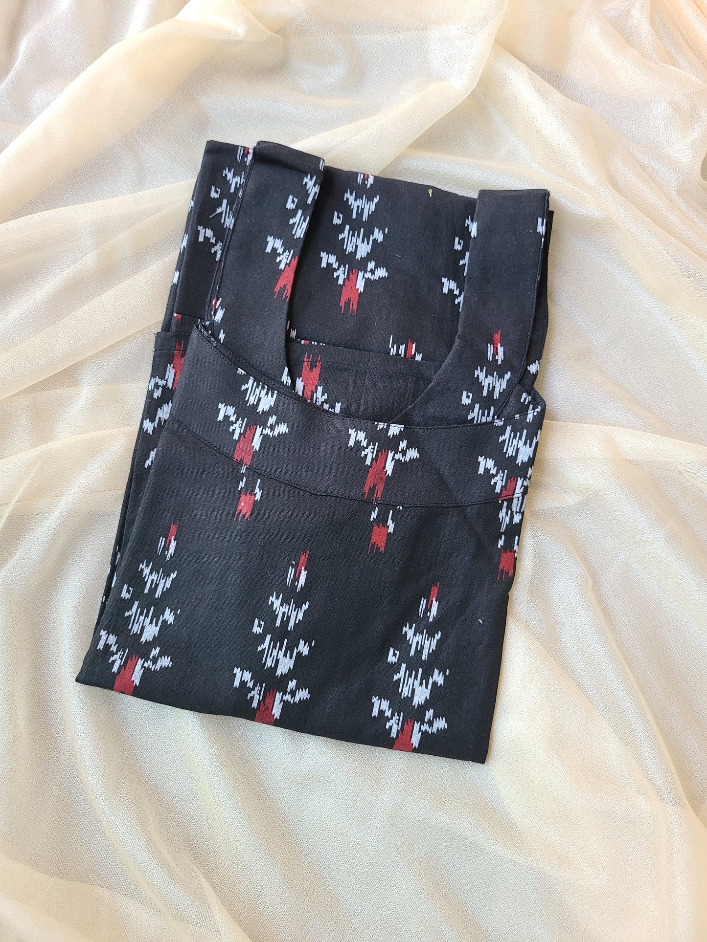 Sleevles cotton Bagru print Kurti