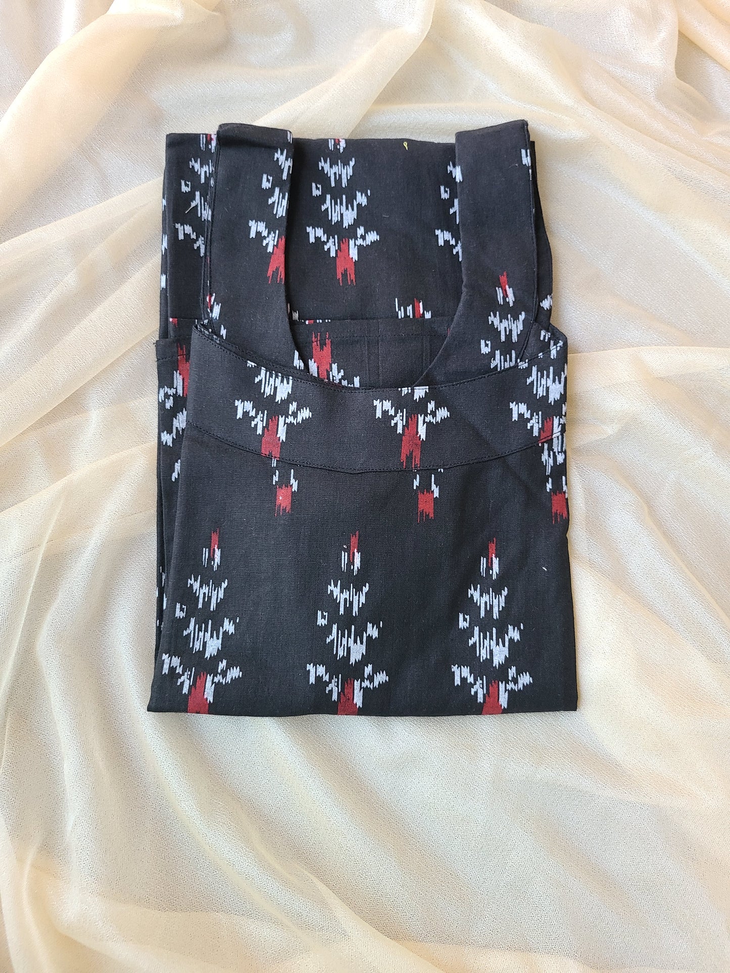 Sleevles cotton Bagru print Kurti