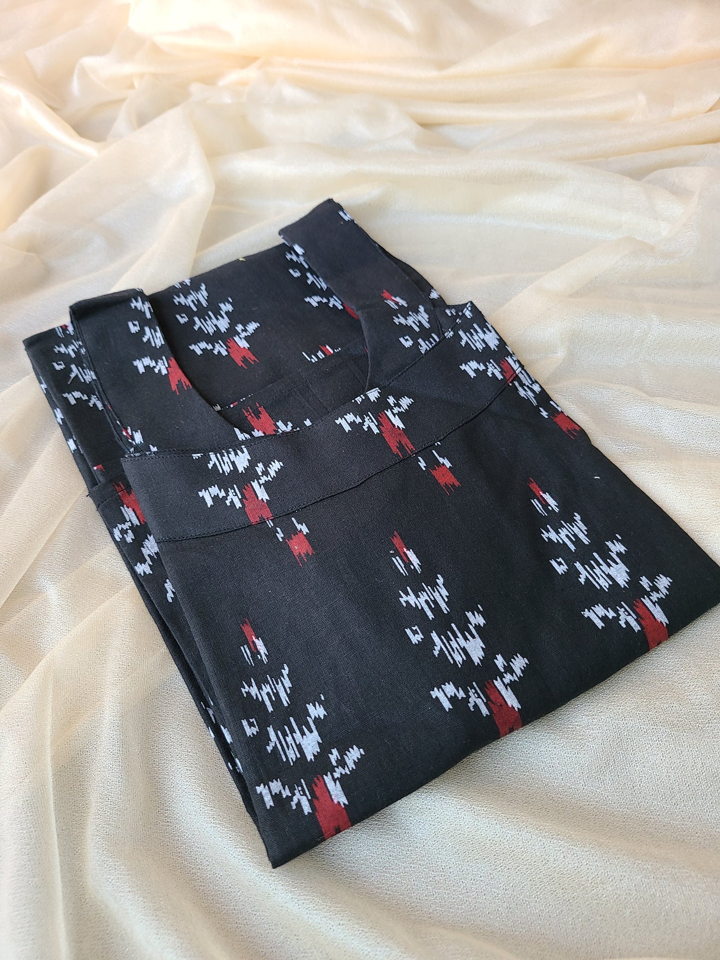 Sleevles cotton Bagru print Kurti