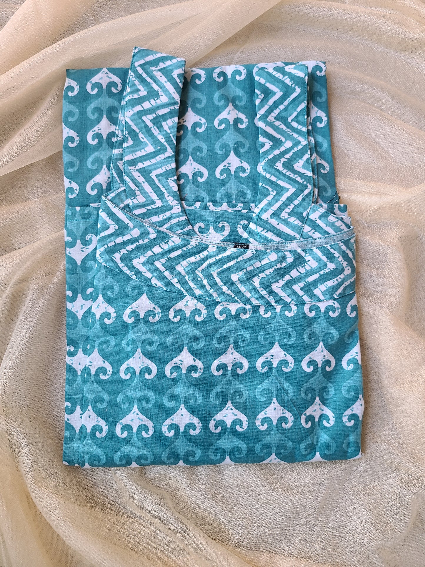 Sundari - Sleevless Long Kurtis (with sleeves attached seperately& pocket)