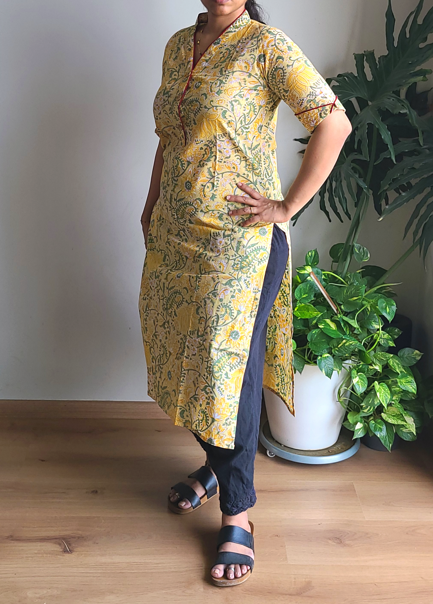Cotton Bagru printed Long Kurtis