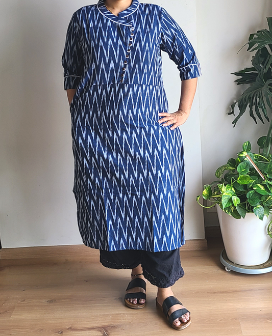 Cotton - Ikkat Long Kurtis