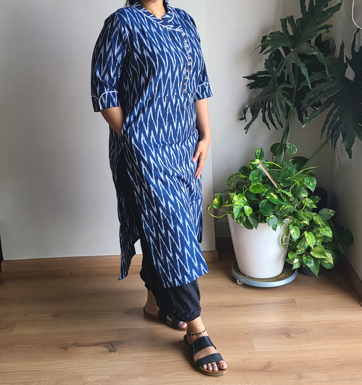 Cotton - Ikkat Long Kurtis