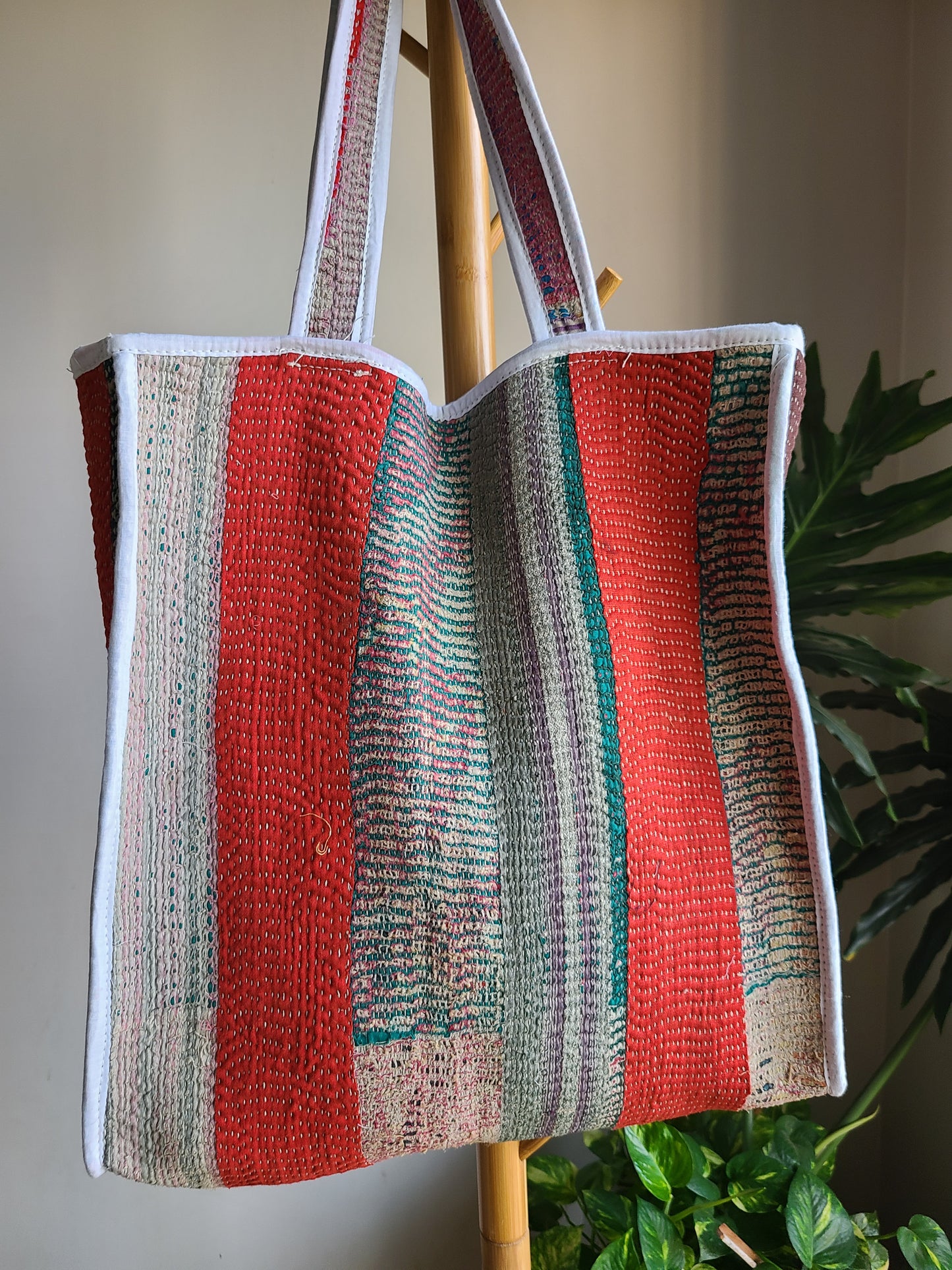 Handcrafted Kantha Tote Bag: Exquisite Blend of Style and sustainable fashion