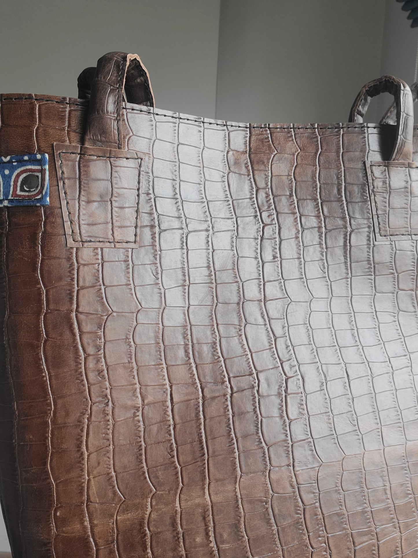 Kutch leather Shoulder bag with pouch