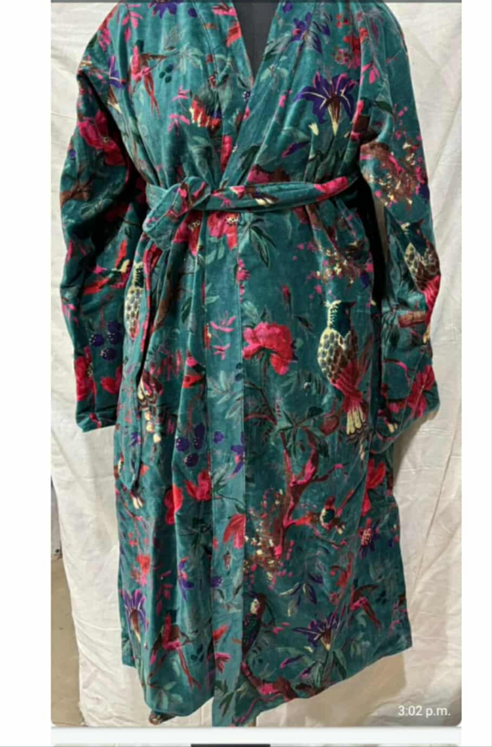 Velvet Printed Bath Robe