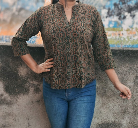 Diva- Ajrakh Casual tops