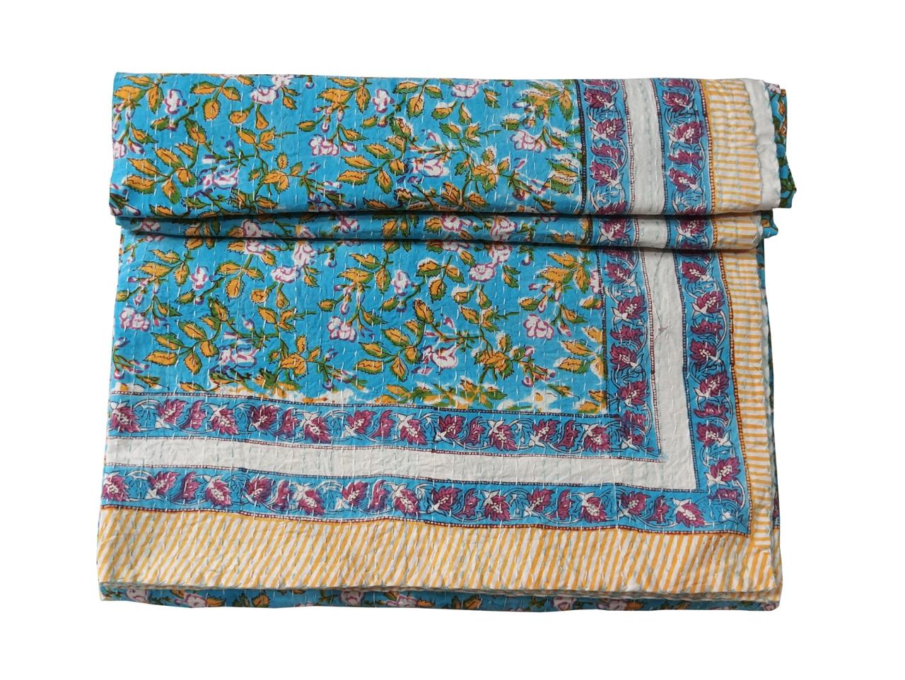 Facebook order - 2 Kantha 90x 60 quilts