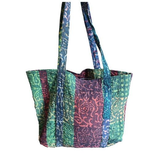 Handcrafted Kantha Tote Bag: Exquisite Blend of Style and sustainable fashion