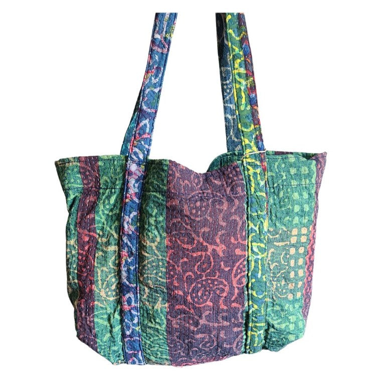 Handcrafted Kantha Tote Bag: Exquisite Blend of Style and sustainable fashion