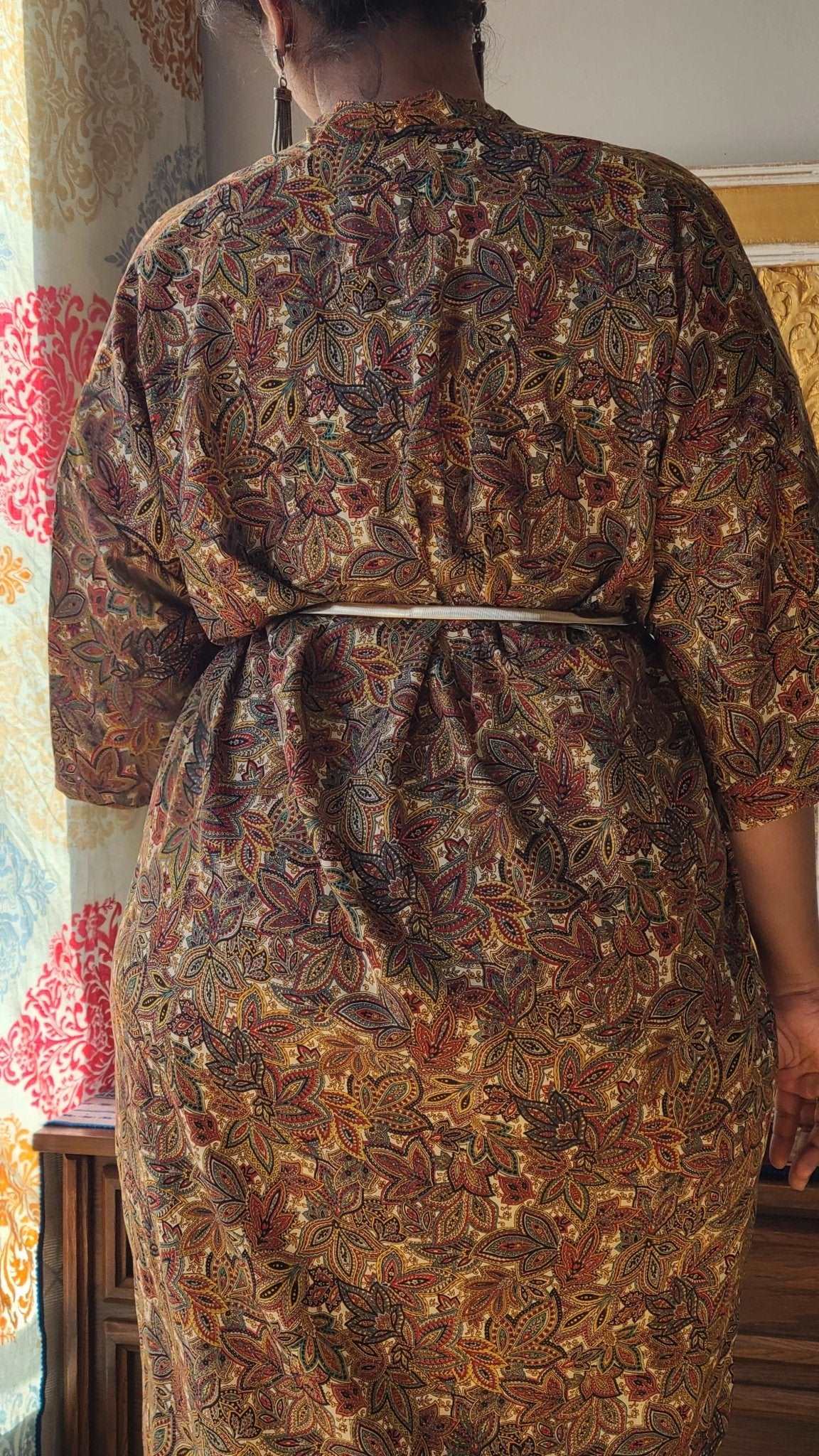 Floral Printed Viscose Kaftan - Elegant and Stylish - Indianidhi