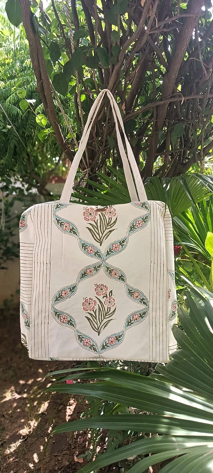 Canvas bag -Block Printed