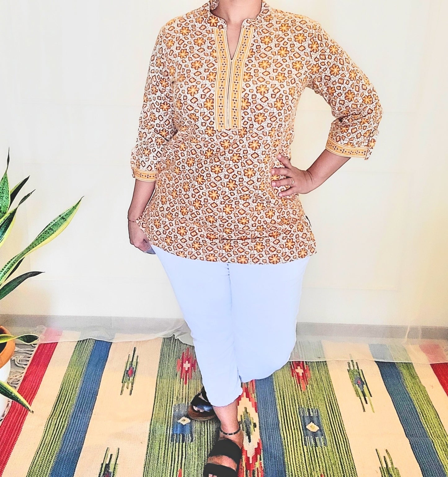 Short Kurti - Block Printed