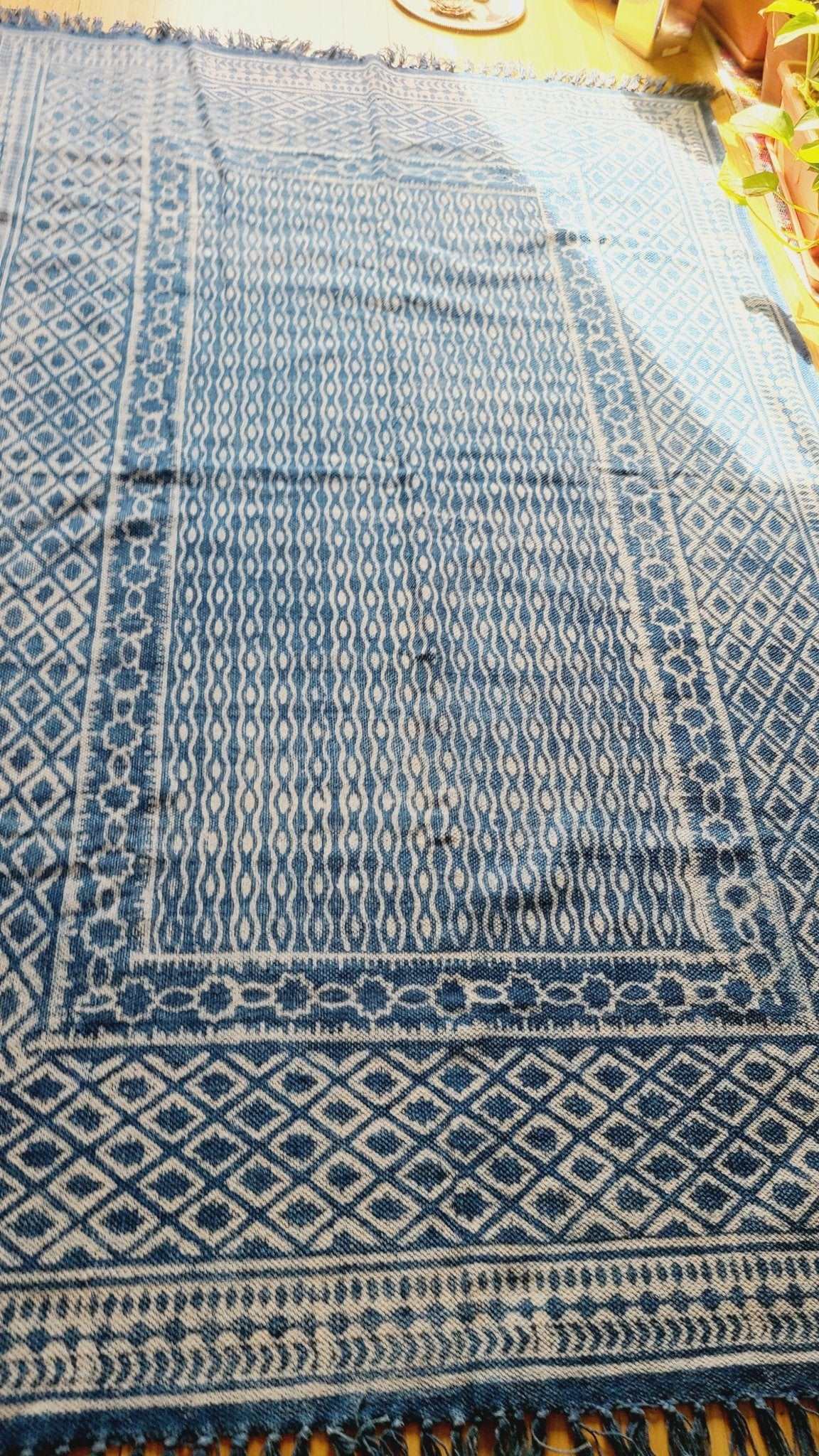Hand Block Printed Cotton Rugs: Exquisite Artistry for Stylish Décor - Indianidhi