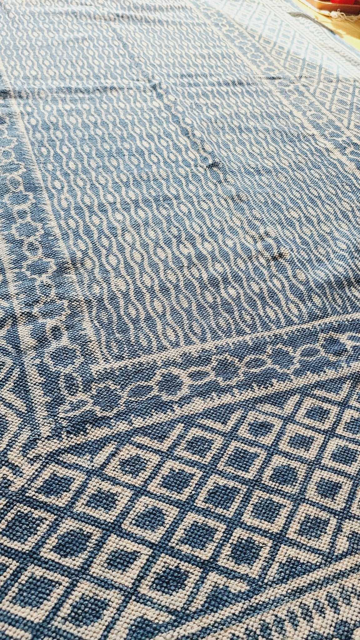 Hand Block Printed Cotton Rugs: Exquisite Artistry for Stylish Décor - Indianidhi