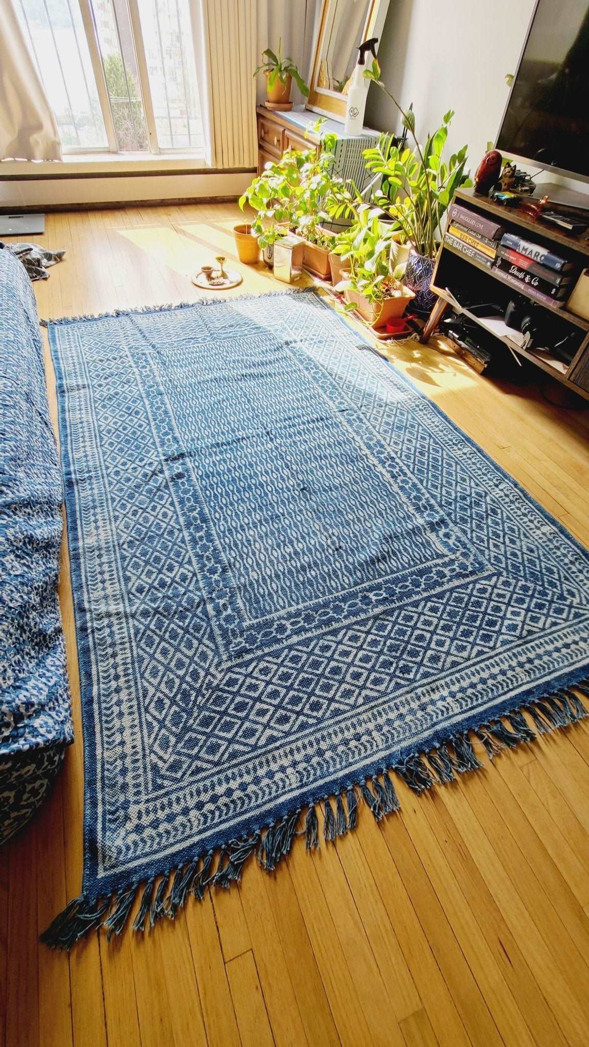 Hand Block Printed Cotton Rugs: Exquisite Artistry for Stylish Décor - Indianidhi