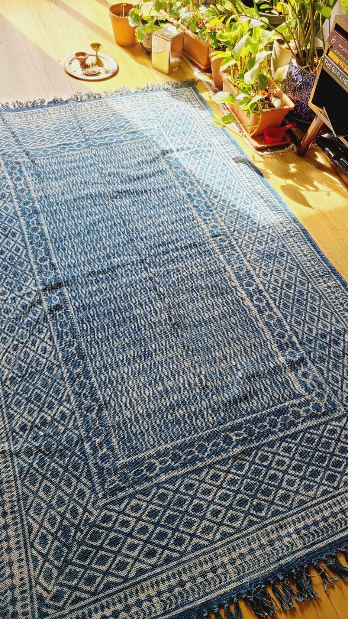 Hand Block Printed Cotton Rugs: Exquisite Artistry for Stylish Décor - Indianidhi