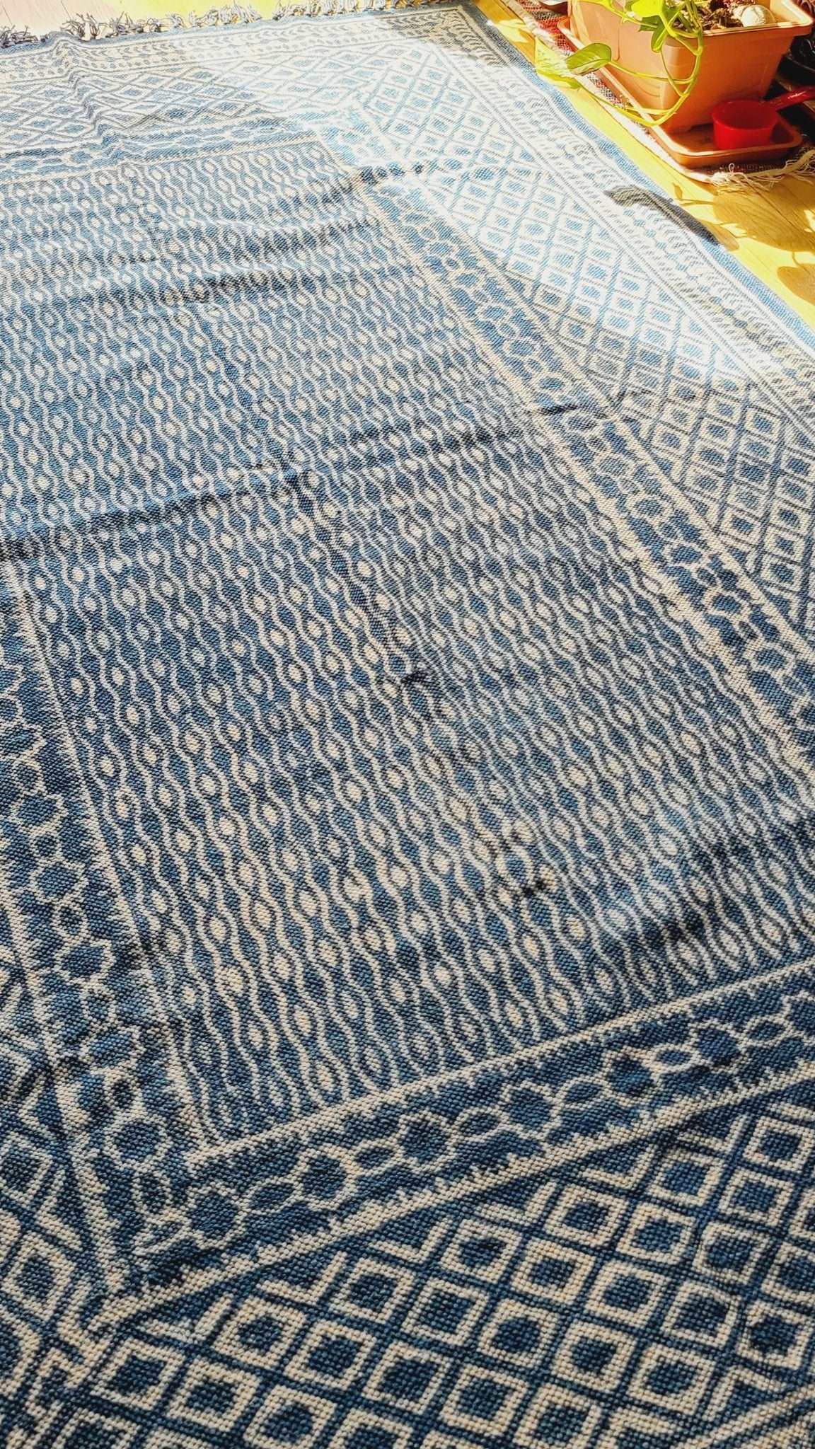 Hand Block Printed Cotton Rugs: Exquisite Artistry for Stylish Décor - Indianidhi