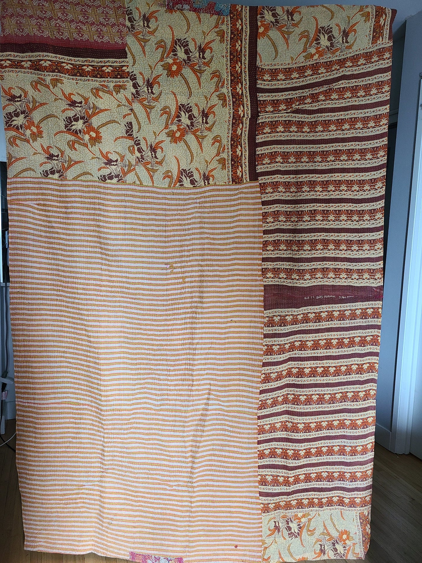 Vintage heirloom Kantha throws, bedspread, Kantha Bedspread, patchwork Kantha, Handmade quilts, colorful bed accent, Fine Kantha quilts
