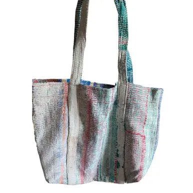 Handcrafted Kantha Tote Bag: Exquisite Blend of Style and sustainable fashion - Indianidhi