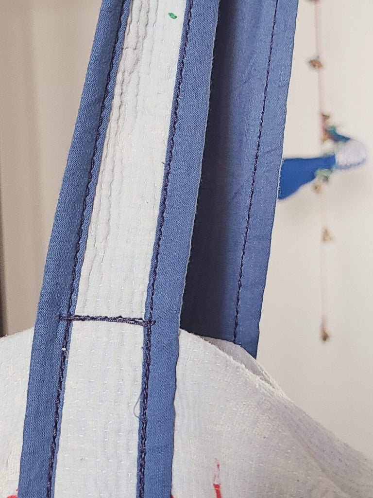 Handcrafted Kantha Tote Bag: Exquisite Blend of Style and sustainable fashion - Indianidhi