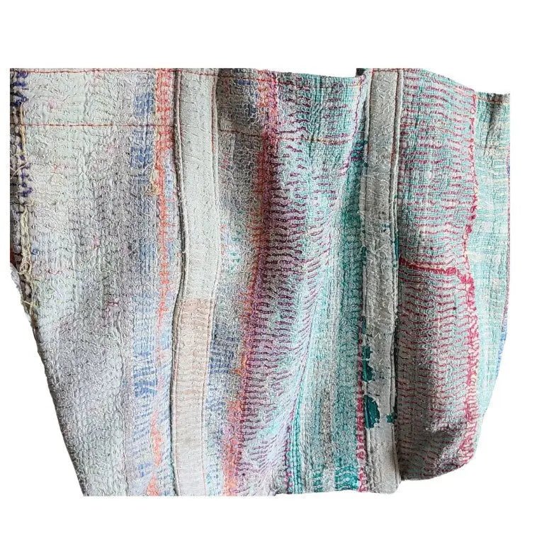 Handcrafted Kantha Tote Bag: Exquisite Blend of Style and sustainable fashion - Indianidhi