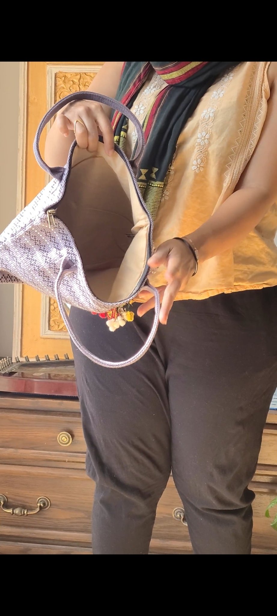 Nagaland Artisanal Woven Cotton Bag: Authentic Craftsmanship of women artisans of India - Indianidhi