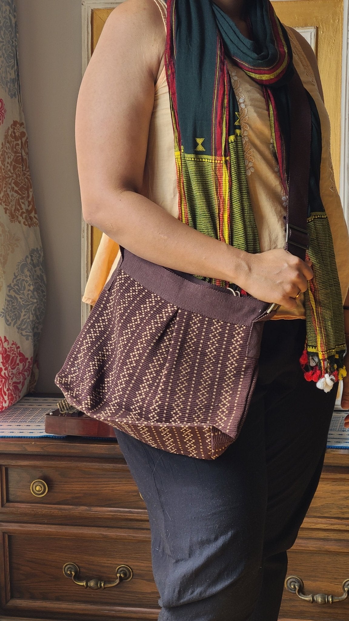 Nagaland Artisanal Woven Cotton Bag: Authentic Craftsmanship of women artisans of India - Indianidhi