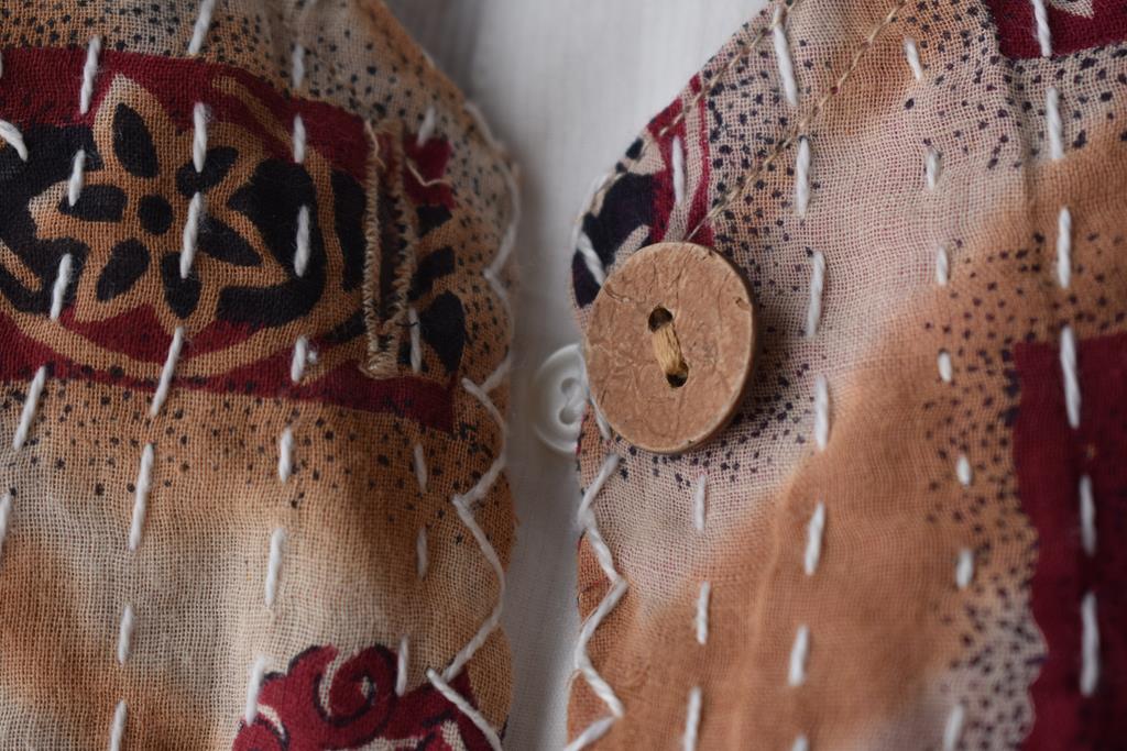 Vintage Thrift Reversible Kantha Jacket: Sustainable Outerwear from Upcycled Recycled Sarees -Thin - Indianidhi