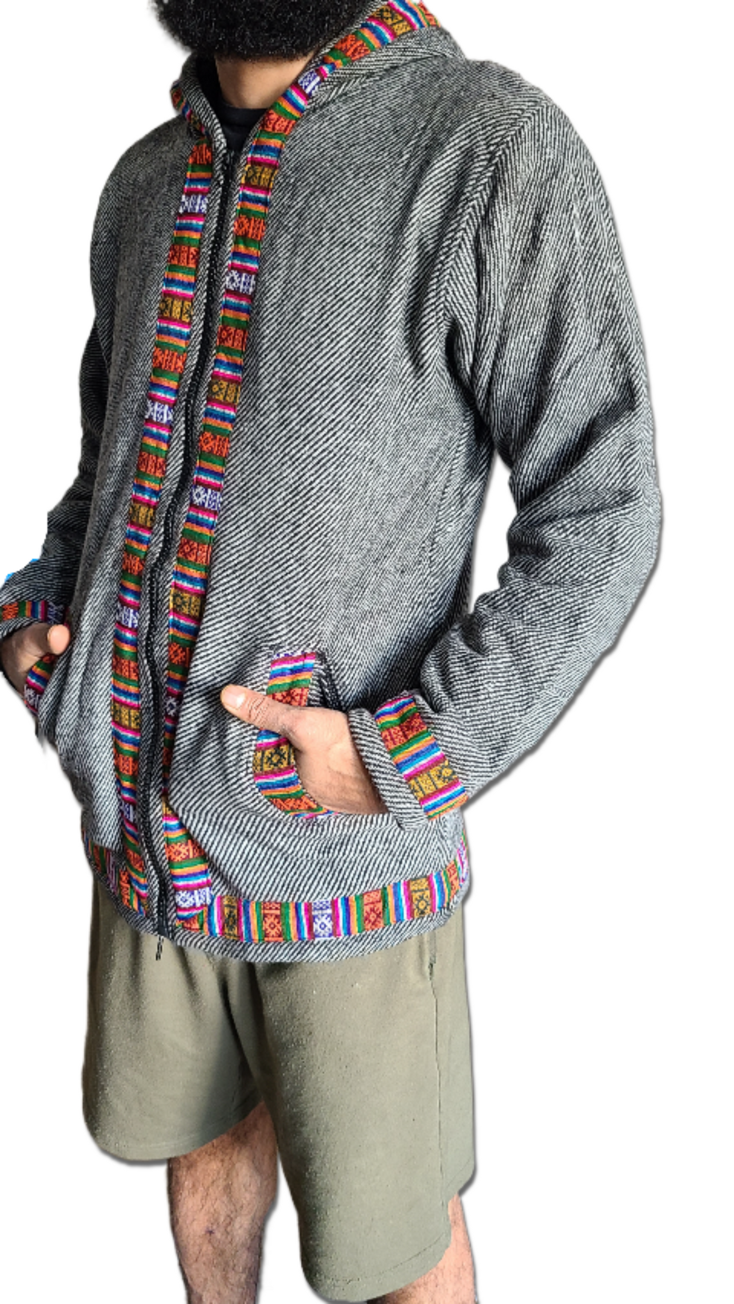 Authentic Himachal Kullu Woolen Zipper Jackets