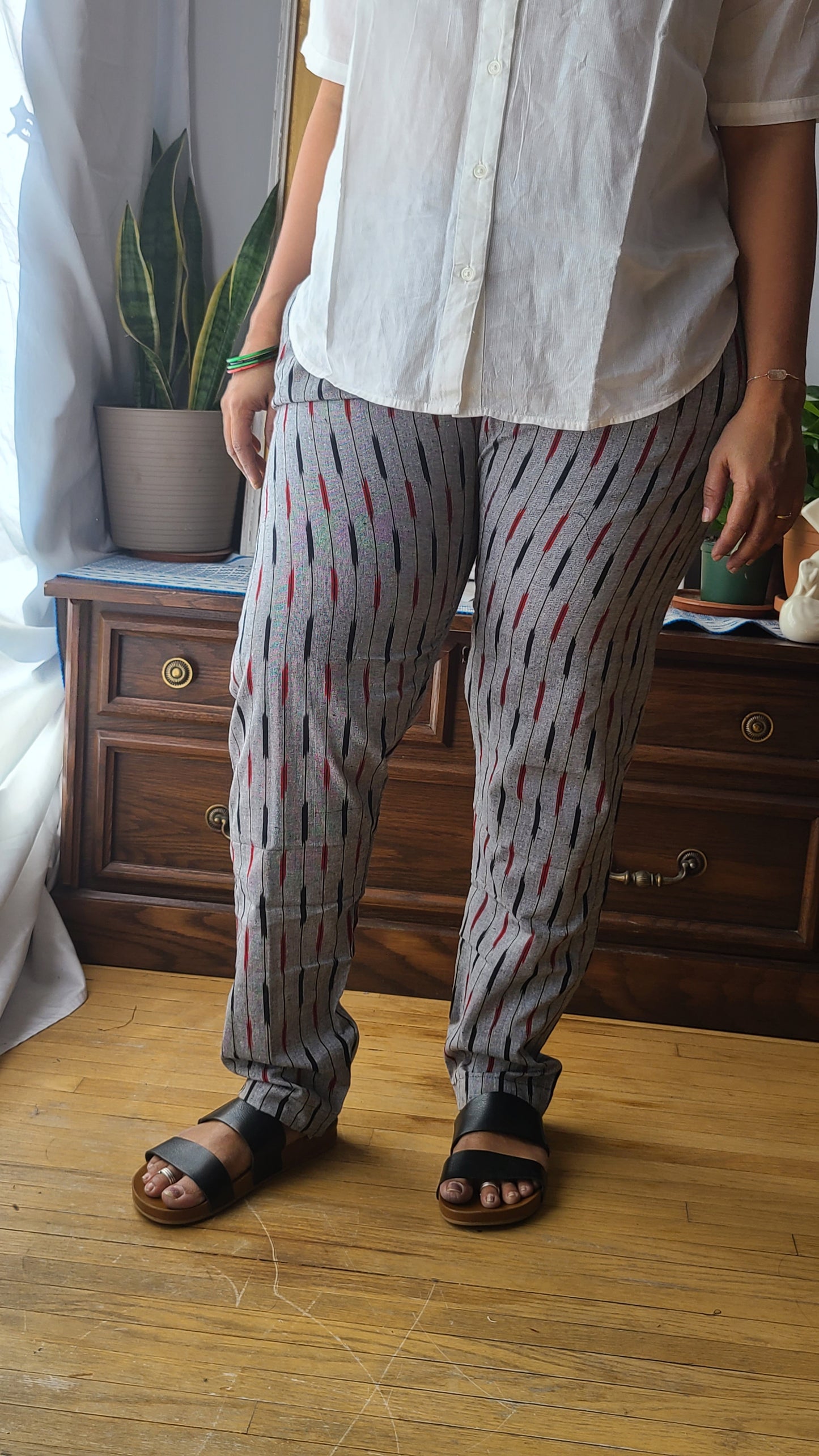 Straight pants -Block printed