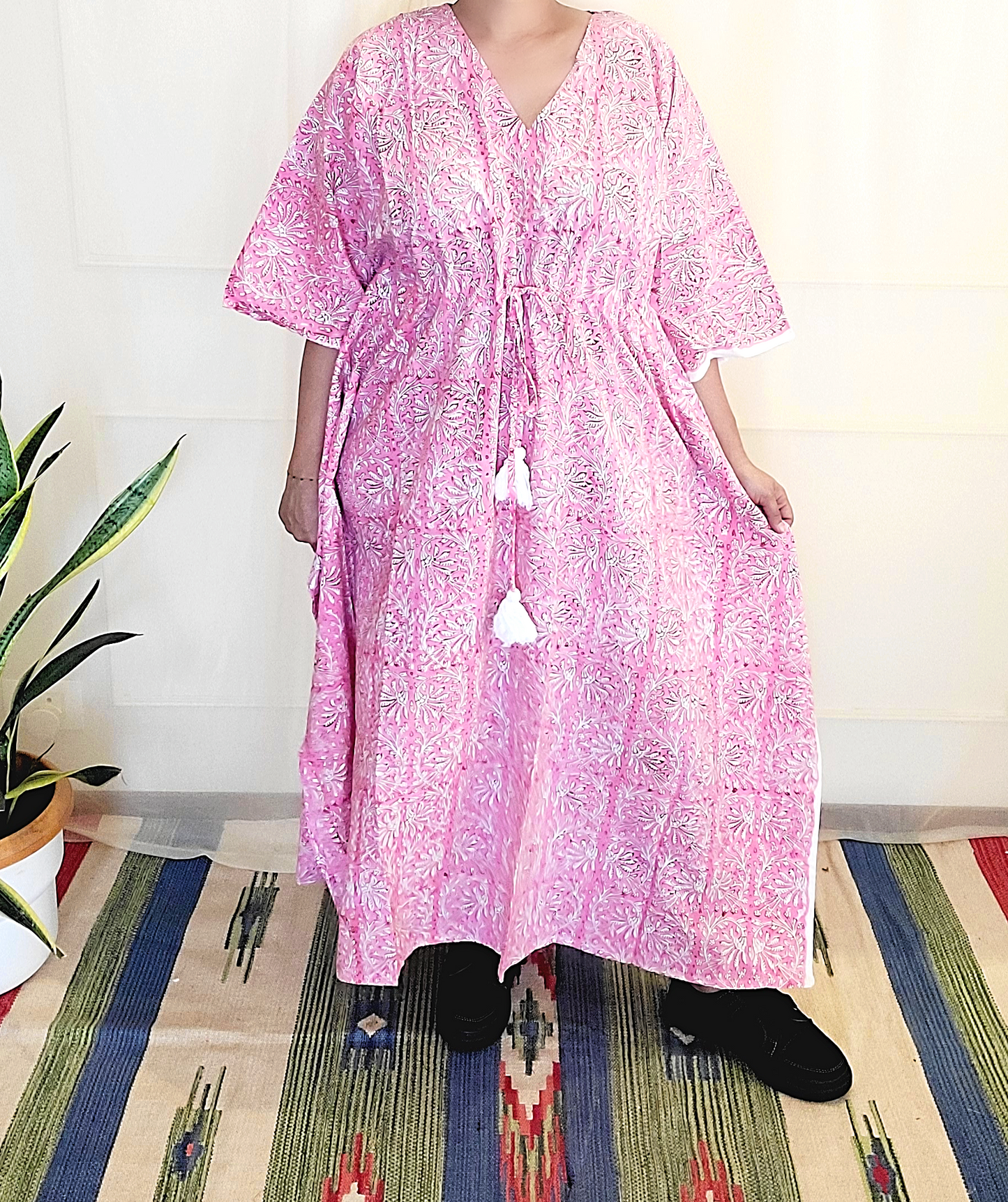 Kaftans night wear in pure cotton fabric with unique Hand block prints