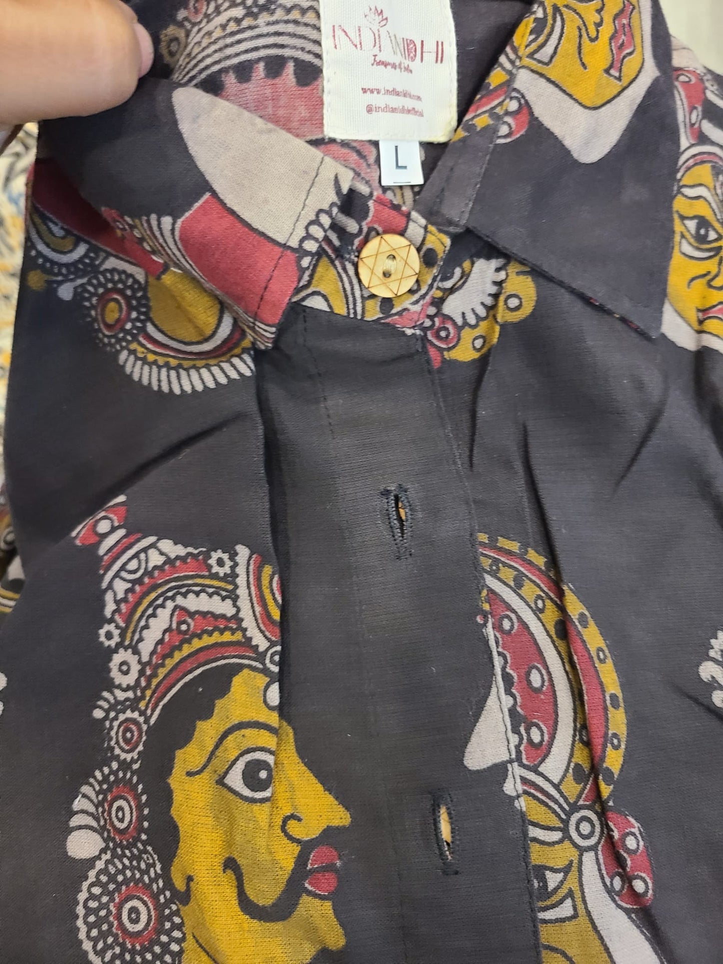 Crop Shirt - Full Sleeves Kalamkari