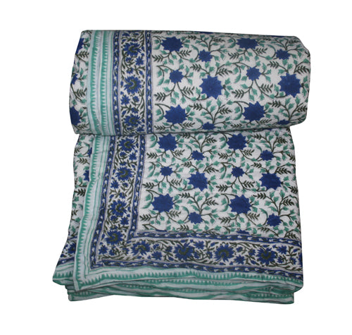 Exquisite Block Printed Rasai from Jaipur - Handcrafted Comfort and Elegance