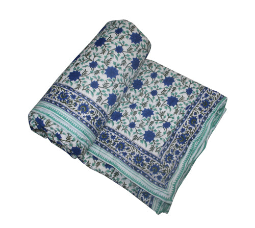 Exquisite Block Printed Rasai from Jaipur - Handcrafted Comfort and Elegance