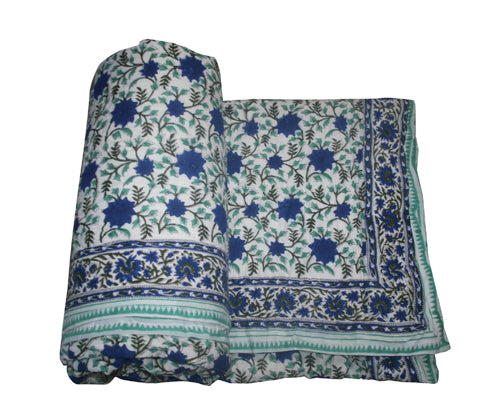 Exquisite Block Printed Rasai from Jaipur - Handcrafted Comfort and Elegance