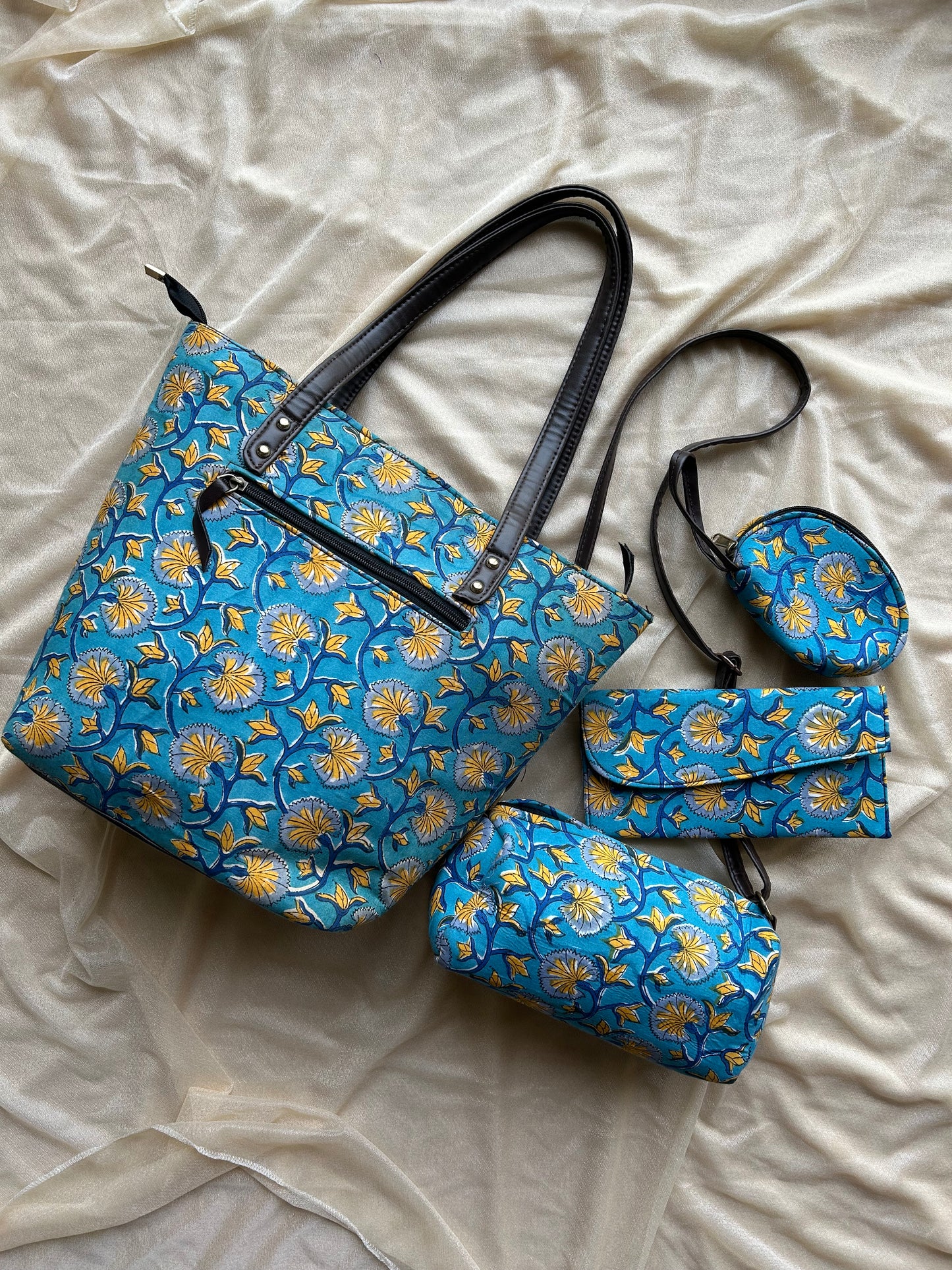 Leather-Free sling bags with Artisanal Blockprints Fabric