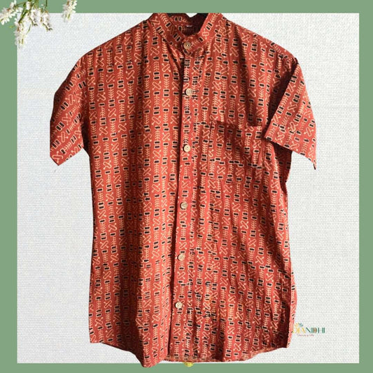 Ajrakh Hand Block Printed Shirts - Unique and Stylish Designs - Indianidhi